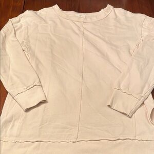 t.la Anthropologie Cream Pullover Crewneck Long Sleeve Sweatshirt size Small